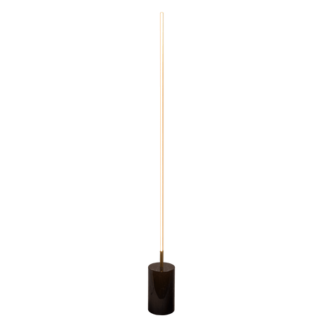 Prism Brassed Gold LED Floor Lamp with On/Off Switch Faux Marble Base from Midinmod - Luna Furniture