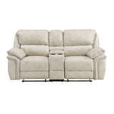 Proctor Pawter Double Reclining Loveseat with Center Console from Homelegance - Luna Furniture