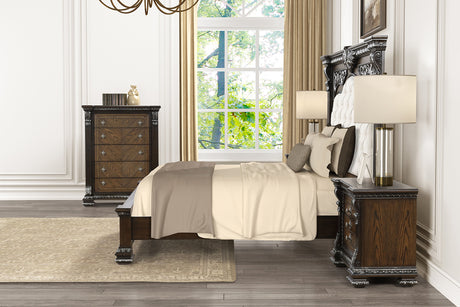 Promenade Espresso King Bed from Furniture of America - Luna Furniture