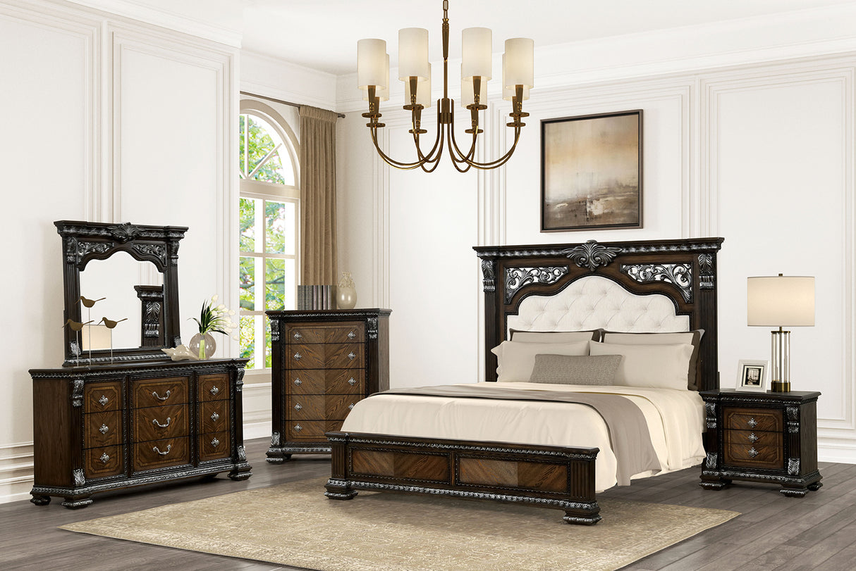 Promenade Espresso Queen Bed from Furniture of America - Luna Furniture