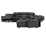 Provo Gray 6-Piece RAF Chaise Dual Power Reclining Sectional from Steve Silver - Luna Furniture