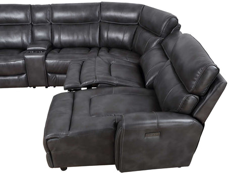 Provo Gray 6-Piece RAF Chaise Dual Power Reclining Sectional from Steve Silver - Luna Furniture