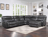 Provo Gray 6-Piece RAF Chaise Dual Power Reclining Sectional from Steve Silver - Luna Furniture