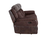 Pueblo Coffee Fabric/Leatherette 3-Piece Reclining Living Room Set from Steve Silver - Luna Furniture
