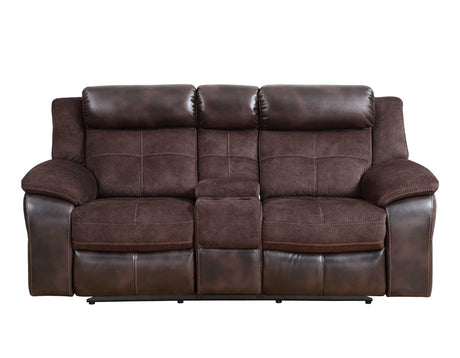 Pueblo Coffee Fabric/Leatherette 3-Piece Reclining Living Room Set from Steve Silver - Luna Furniture