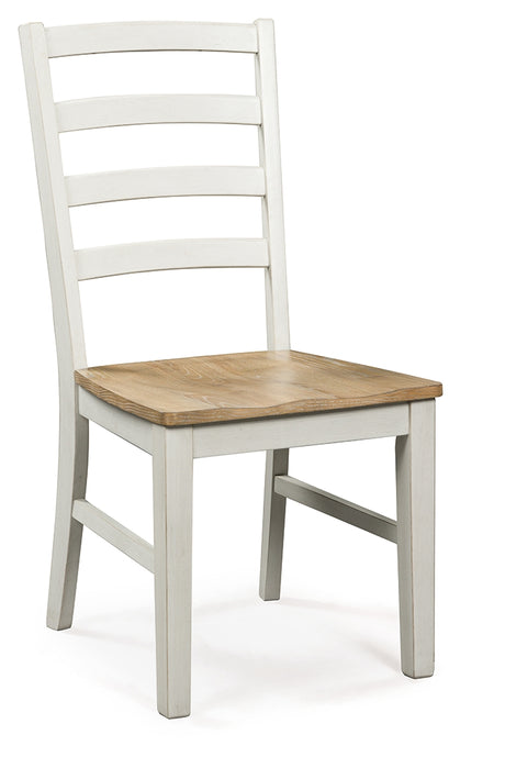 Purlaney Antique White/Natural Dining Chair, Set of 2 from Ashley - Luna Furniture