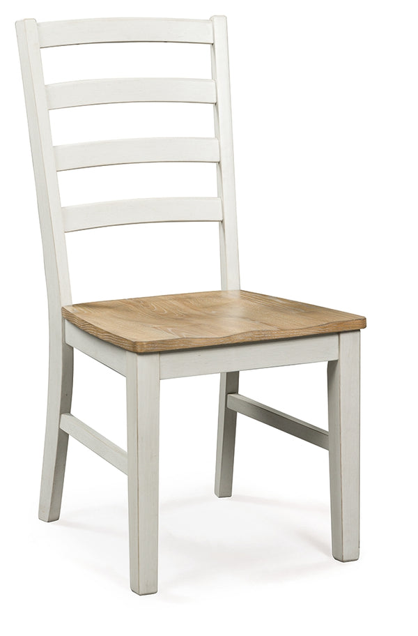 Purlaney Antique White/Natural Dining Chair, Set of 2