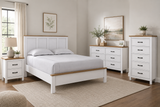 Kerisden White/Brown Queen Panel Bedroom Set with Bed Frame from Ashley - Luna Furniture