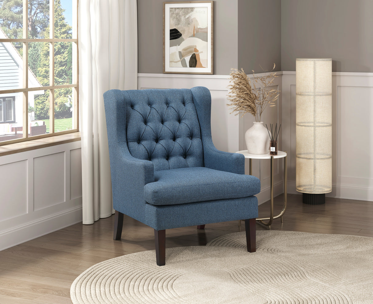 Quent Blue Accent Chair from Homelegance - Luna Furniture