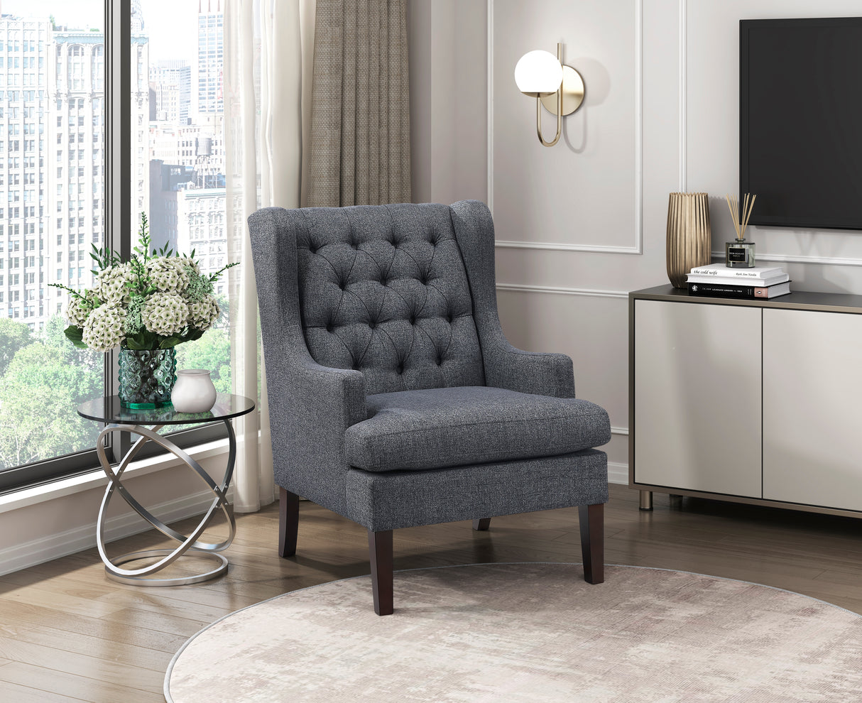 Quent Charcoal Accent Chair from Homelegance - Luna Furniture