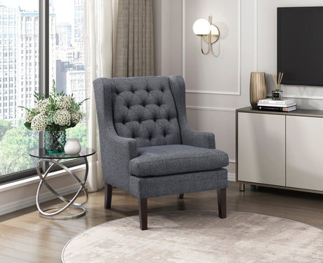 Quent Charcoal Accent Chair from Homelegance - Luna Furniture