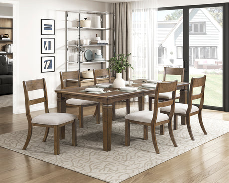 Quinn Light Brown 84" Extendable Dining Table from Homelegance - Luna Furniture