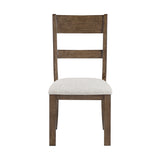 Quinn Light Brown/Light Gray 7-Piece 84" Extendable Dining Set from Homelegance - Luna Furniture