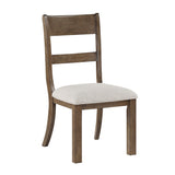 Quinn Light Brown/Light Gray 7-Piece 84" Extendable Dining Set from Homelegance - Luna Furniture