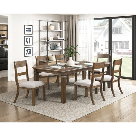 Quinn Light Brown/Light Gray Dining Side Chair, Set of 2 from Homelegance - Luna Furniture