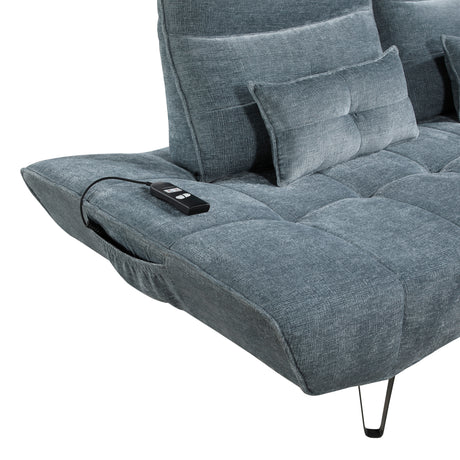 9556BUE-3PW Sofa with Power Adjustable Seat Depth and Manual Adjustable Headrests from Homelegance - Luna Furniture