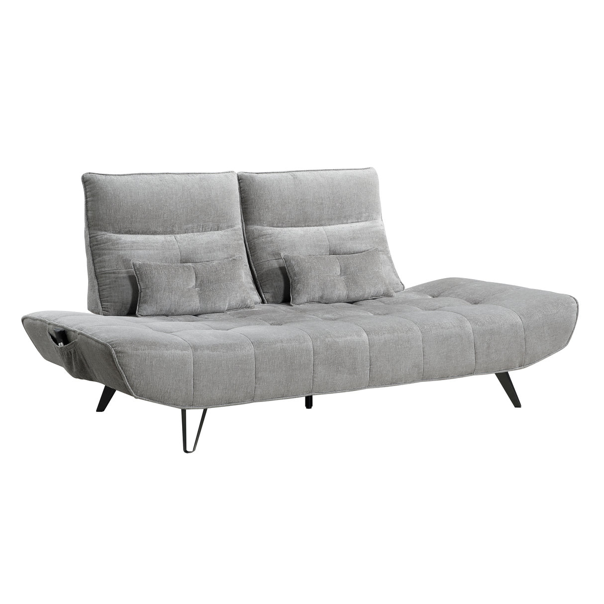 Quonsett Gray Sofa with Power Adjustable Seat from Homelegance - Luna Furniture