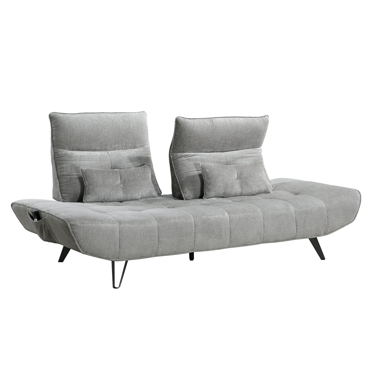 Quonsett Gray Sofa with Power Adjustable Seat from Homelegance - Luna Furniture