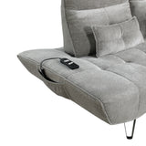 Quonsett Gray Sofa with Power Adjustable Seat from Homelegance - Luna Furniture