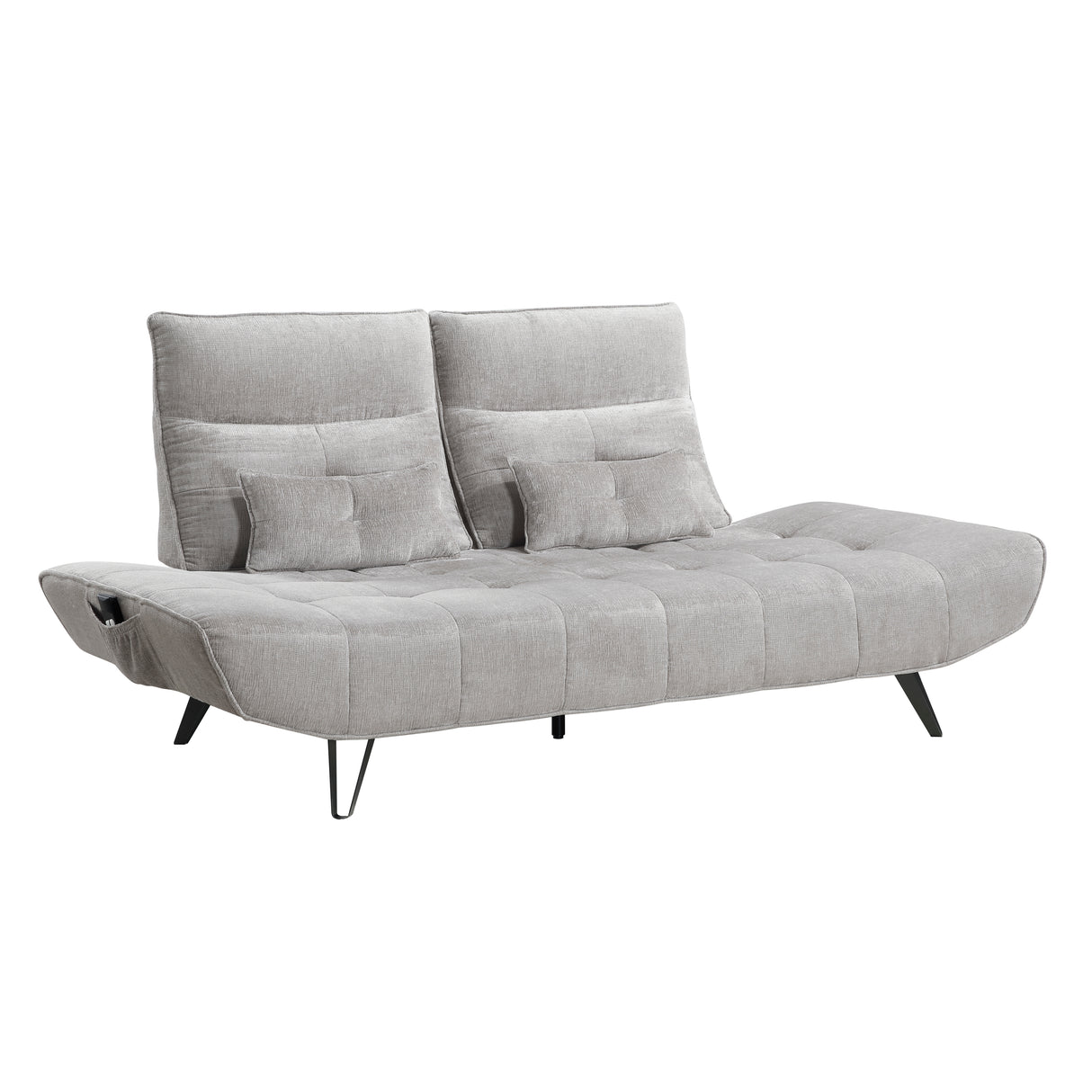 9556LGY-3PW Sofa with Power Adjustable Seat Depth and Manual Adjustable Headrests from Homelegance - Luna Furniture
