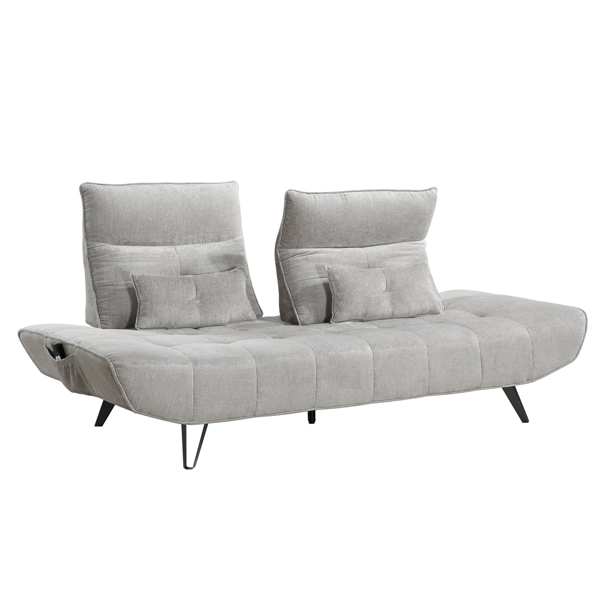 9556LGY-3PW Sofa with Power Adjustable Seat Depth and Manual Adjustable Headrests from Homelegance - Luna Furniture