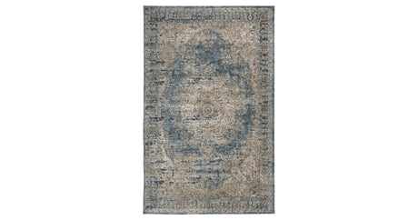 South Blue/Beige 5' x 7' Rug from Ashley Furniture - Luna Furniture