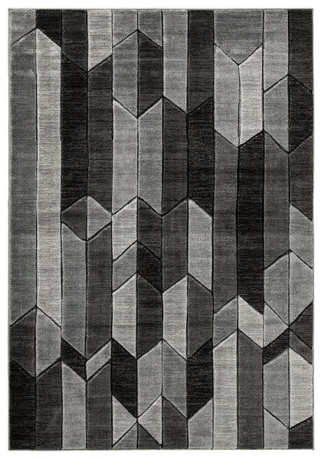 Chayse Black/Gray 6'6" x 9'6" Rug from Ashley Furniture - Luna Furniture