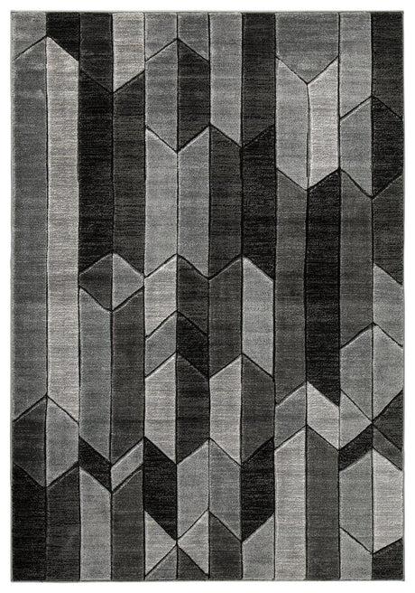 Chayse Black/Gray 6'6" x 9'6" Rug from Ashley Furniture - Luna Furniture