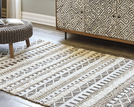 Karalee Ivory/Brown 8' x 10' Rug from Ashley Furniture - Luna Furniture