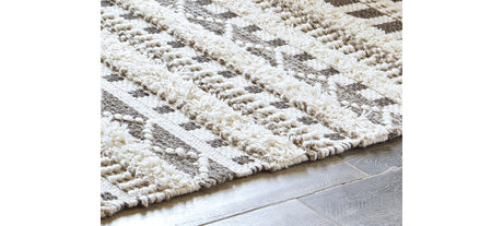 Karalee Ivory/Brown 5' x 7' Rug from Ashley Furniture - Luna Furniture