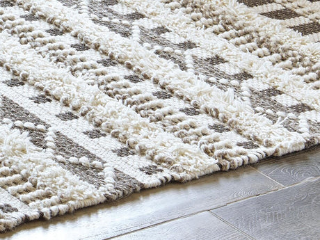 Karalee Ivory/Brown 5' x 7' Rug from Ashley Furniture - Luna Furniture