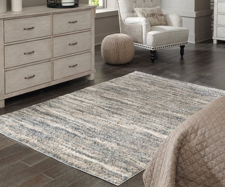 Gizela Ivory/Beige/Gray Medium Rug from Ashley Furniture - Luna Furniture