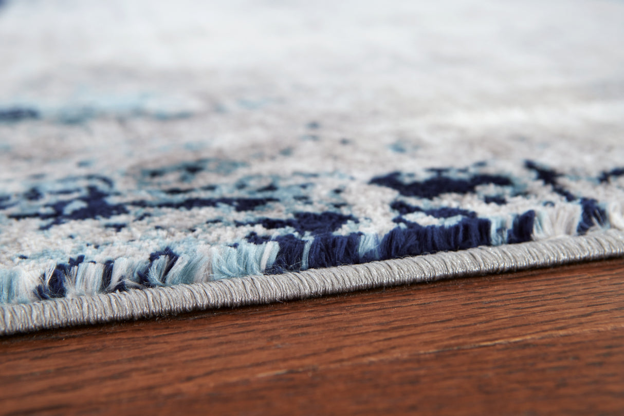 Leonelle Cream/Blue/Gray Medium Rug from Ashley Furniture - Luna Furniture
