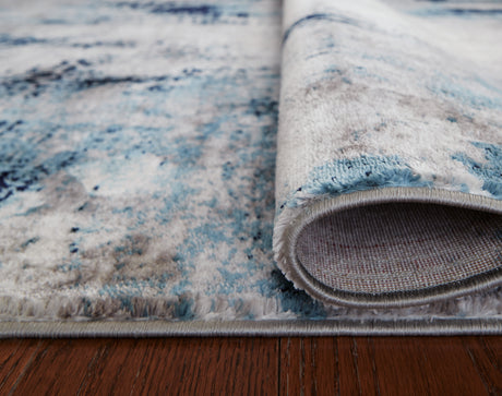 Leonelle Cream/Blue/Gray Medium Rug from Ashley Furniture - Luna Furniture