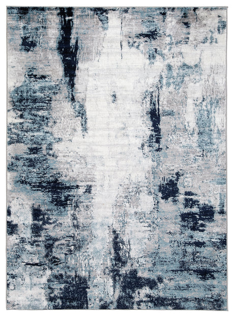 Leonelle Cream/Blue/Gray Medium Rug from Ashley Furniture - Luna Furniture