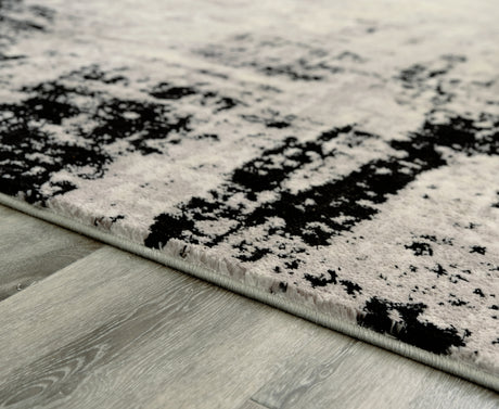 Zekeman Black/Cream/Gray Large Rug from Ashley - Luna Furniture