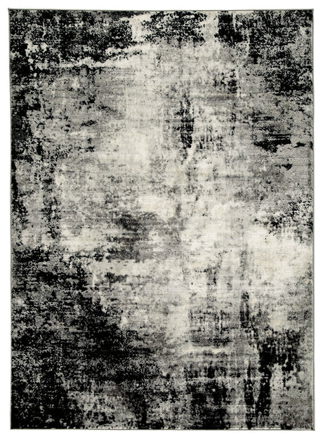 Zekeman Black/Cream/Gray Medium Rug from Ashley - Luna Furniture