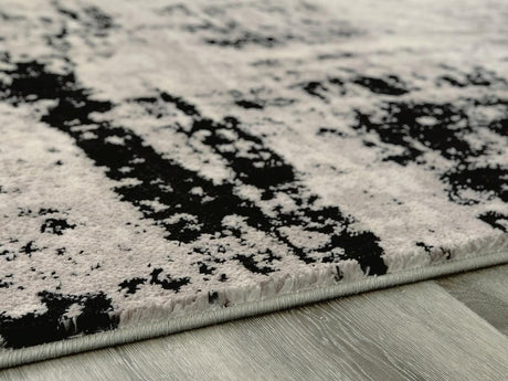 Zekeman Black/Cream/Gray Medium Rug from Ashley - Luna Furniture