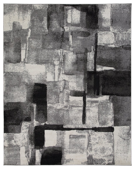 Brycebourne Black/Cream/Gray Medium Rug from Ashley - Luna Furniture