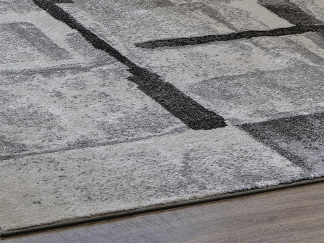 Brycebourne Black/Cream/Gray Medium Rug from Ashley - Luna Furniture