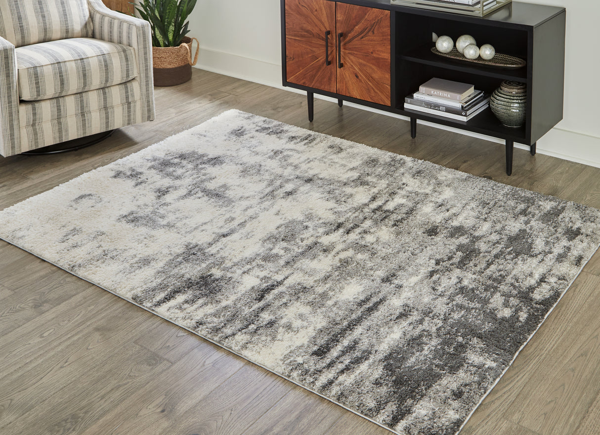 Gerdie Cream/Gray Medium Rug from Ashley Furniture - Luna Furniture