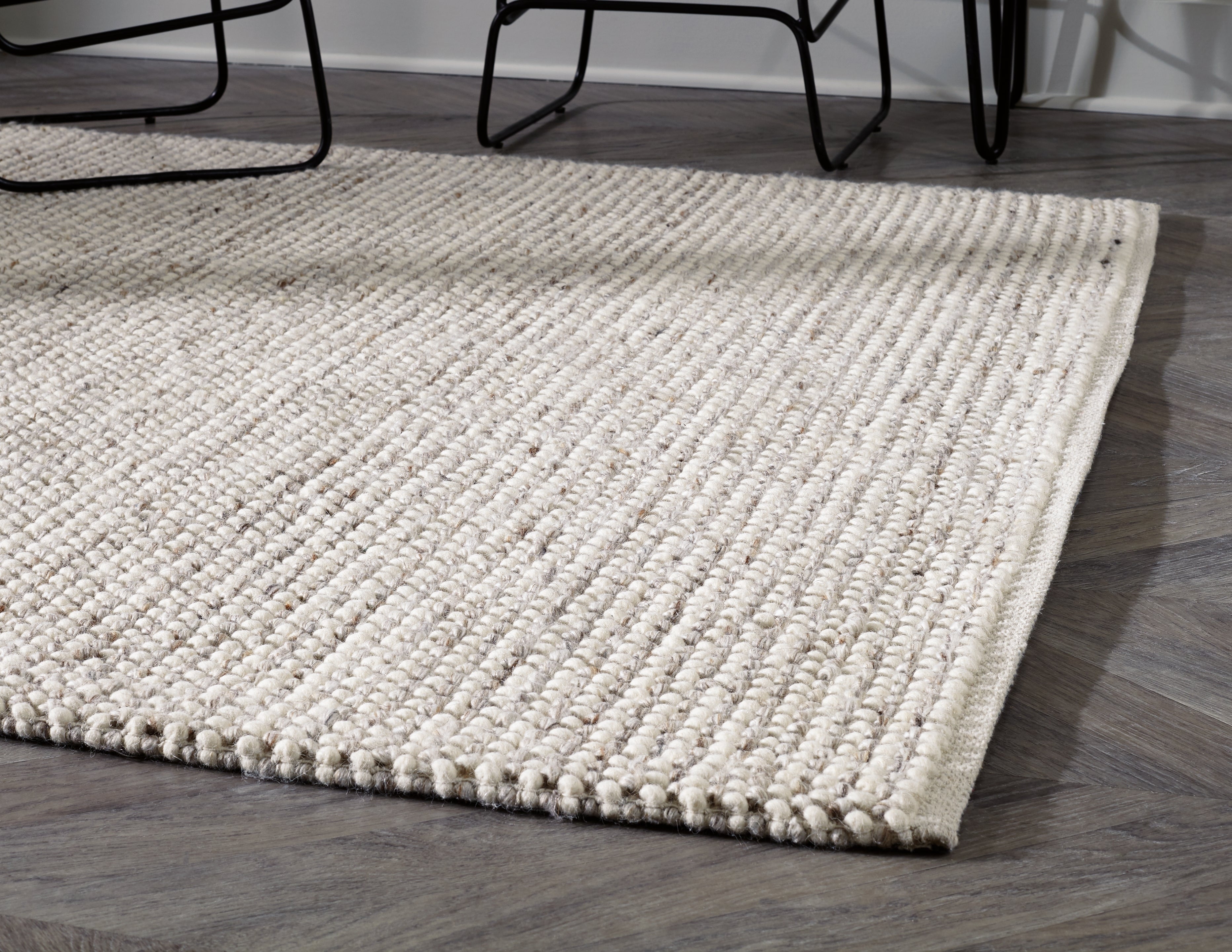 Jossick Cream/Gray Large Rug – Luna Furniture