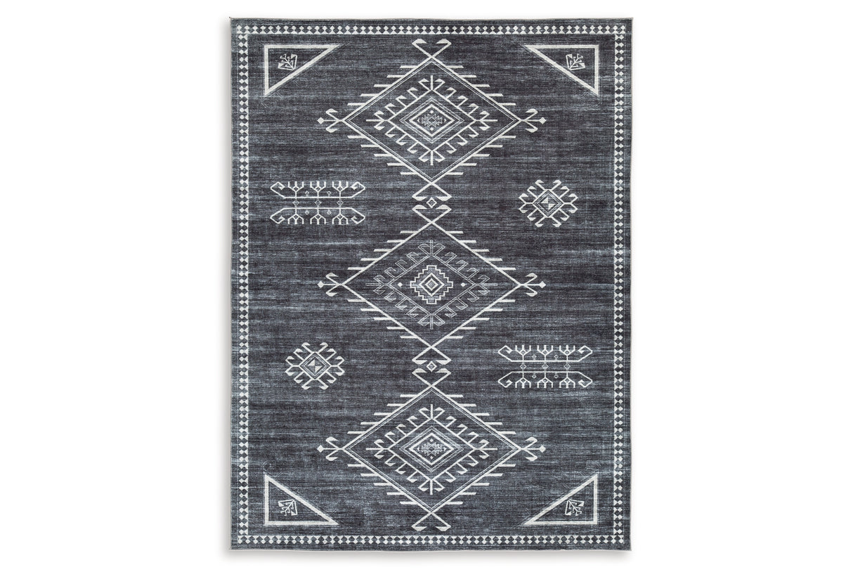 Arloman Black/Cream/Gray 5' x 7' Rug from Ashley - Luna Furniture