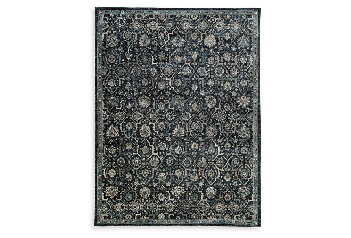 Hilcott Blue/Cream/Brown Large Rug from Ashley - Luna Furniture