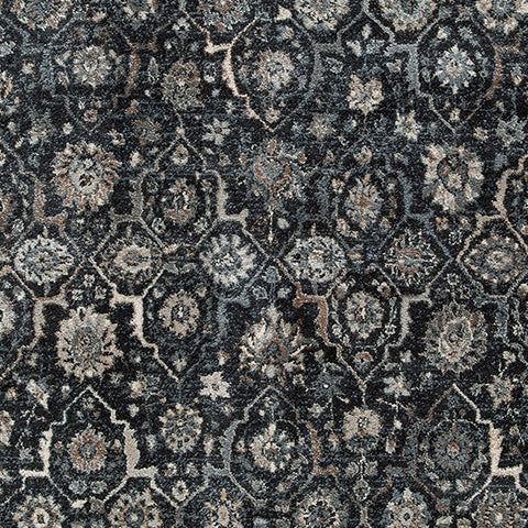 Hilcott Blue/Cream/Brown Large Rug - Luna Furniture