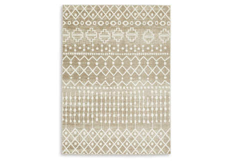 Bunchly Tan/Brown/Cream Medium Rug from Ashley - Luna Furniture
