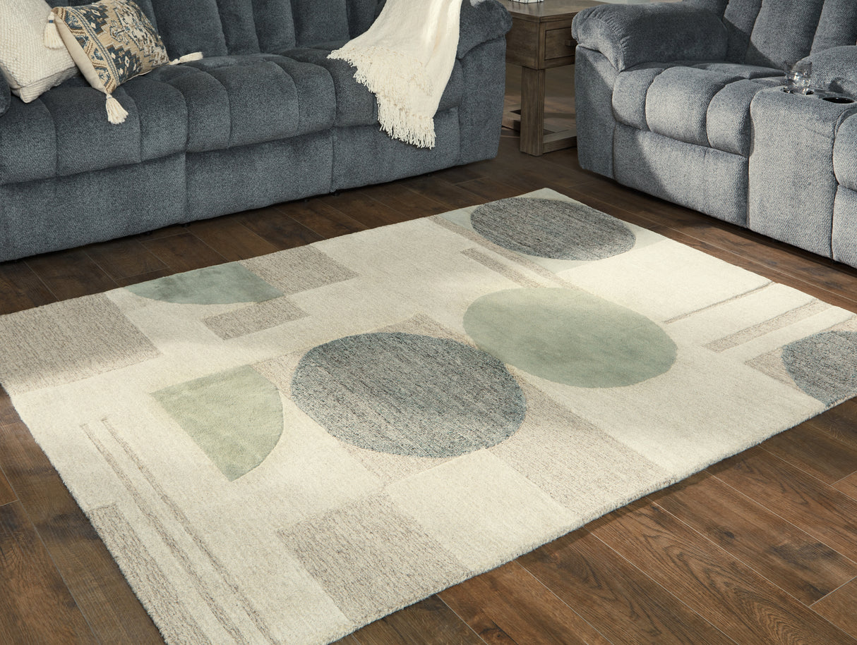 Dallane Linen/Blue/Green 5' x 7' Rug from Ashley - Luna Furniture