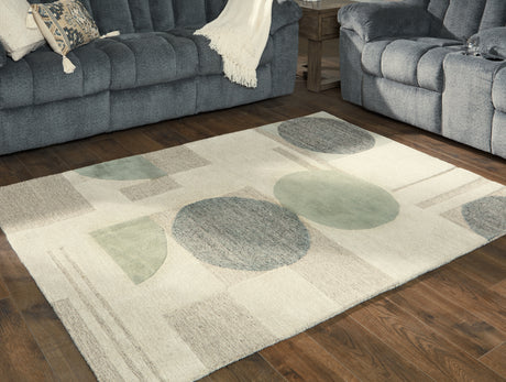 Dallane Linen/Blue/Green 5' x 7' Rug from Ashley - Luna Furniture