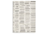 Leesdale Ivory/Brown/Black 5' x 7' Rug from Ashley Furniture - Luna Furniture