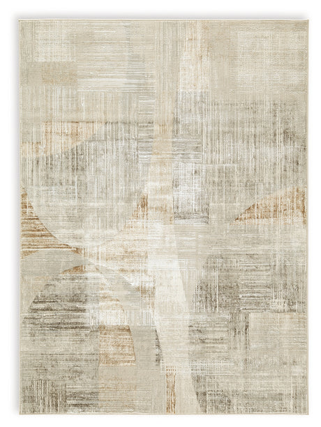 Truward Linen/Gray/Caramel Medium Rug from Ashley - Luna Furniture